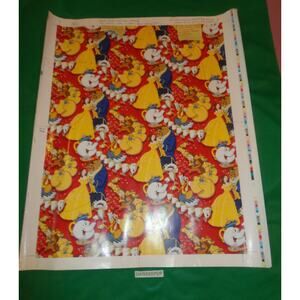 Walt Disney Beauty and The Beast 7 1981 Gift wrap Proof Verification Sheet set